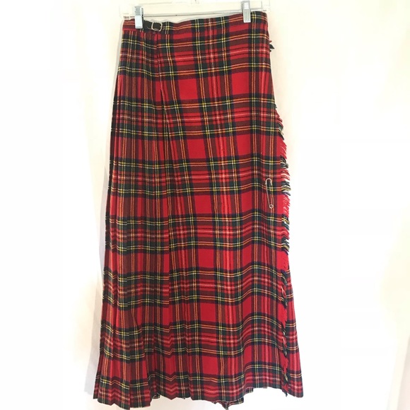 Vintage Real Scottish Plaid Maxi Skirt - Picture 3 of 7